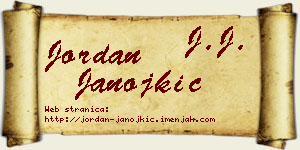 Jordan Janojkić vizit kartica